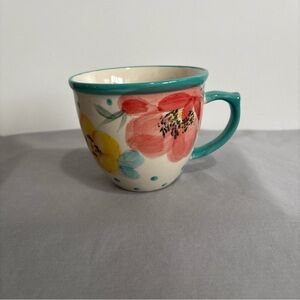 Pioneer Woman Bloom Dots Mug | 16 oz Floral Stoneware New, Never Used